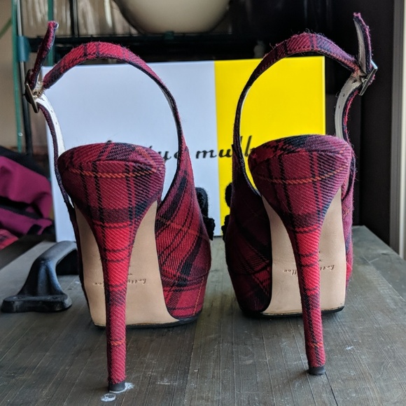 Plaid sling back heels - Picture 5 of 7
